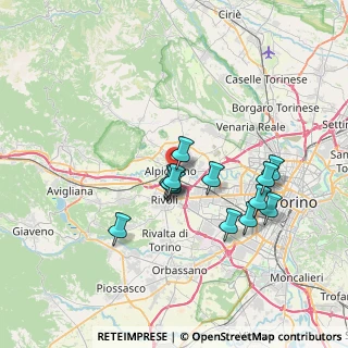 Mappa Via G. Garibaldi, 10091 Alpignano TO, Italia (6.17615)