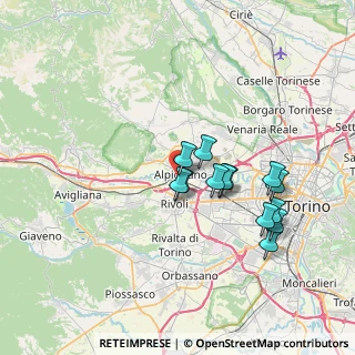 Mappa Via Guglielmo Marconi, 10091 Alpignano TO, Italia (6.31077)