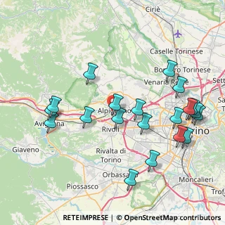Mappa Via Guglielmo Marconi, 10091 Alpignano TO, Italia (8.8625)