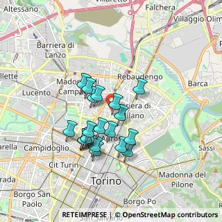 Mappa Via Cervino, 10155 Torino TO, Italia (1.468)