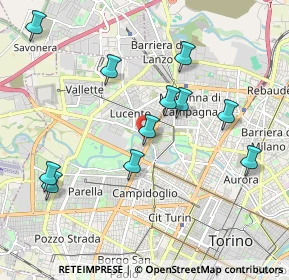 Mappa Via Borgaro, 10151 Torino TO, Italia (2.02364)