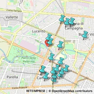 Mappa Via Borgaro, 10151 Torino TO, Italia (1.217)
