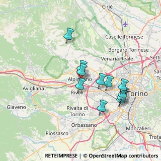 Mappa Via V. Bellini, 10091 Alpignano TO, Italia (6.37455)