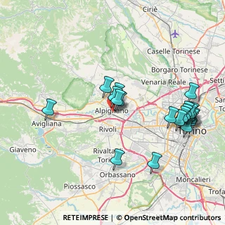 Mappa Via V. Bellini, 10091 Alpignano TO, Italia (8.4655)
