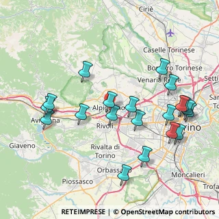Mappa Via V. Bellini, 10091 Alpignano TO, Italia (8.7215)