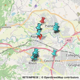 Mappa Via V. Bellini, 10091 Alpignano TO, Italia (1.727)