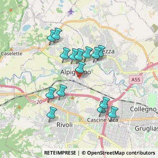 Mappa Via V. Bellini, 10091 Alpignano TO, Italia (1.7)