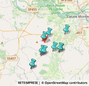 Mappa Cascina Sortina, 15030 Treville AL, Italia (2.77455)