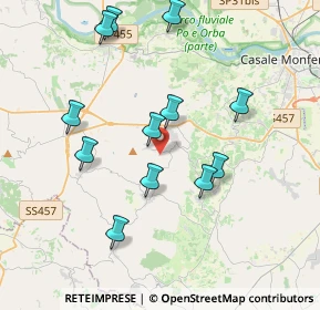 Mappa Cascina Sortina, 15030 Treville AL, Italia (3.8275)