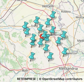 Mappa Cascina Sortina, 15030 Treville AL, Italia (10.93889)