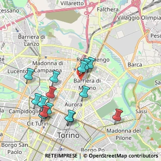 Mappa Via Pier Luigi da Palestrina, 10155 Torino TO, Italia (2.09733)