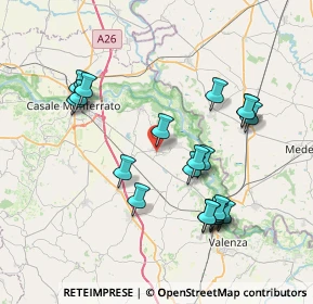 Mappa 15040 Ticineto AL, Italia (7.6985)