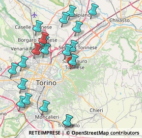 Mappa Via Torino, 10099 San Mauro Torinese TO, Italia (9.4805)