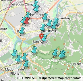 Mappa Via Torino, 10099 San Mauro Torinese TO, Italia (2.1095)