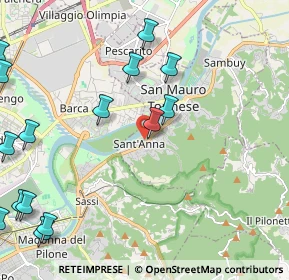 Mappa Via Torino, 10099 San Mauro Torinese TO, Italia (3.0375)