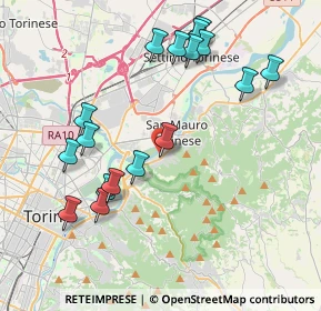 Mappa Via Torino, 10099 San Mauro Torinese TO, Italia (4.22176)