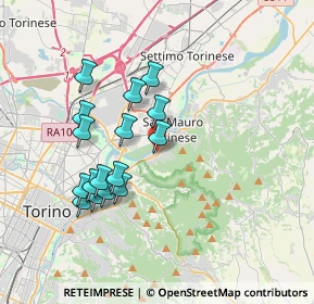 Mappa Via Torino, 10099 San Mauro Torinese TO, Italia (3.38375)