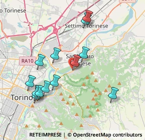 Mappa Via Torino, 10099 San Mauro Torinese TO, Italia (3.90615)