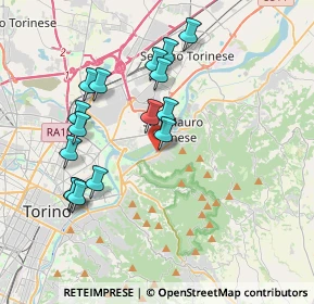 Mappa Via Torino, 10099 San Mauro Torinese TO, Italia (3.68625)