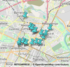 Mappa Via Giovanni Michele Boccardo, 10147 Torino TO, Italia (1.30833)