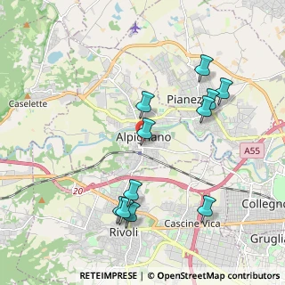 Mappa Via San Martino, 10091 Alpignano TO, Italia (2.06636)