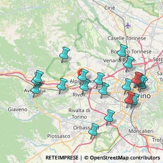 Mappa Via San Martino, 10091 Alpignano TO, Italia (8.86)