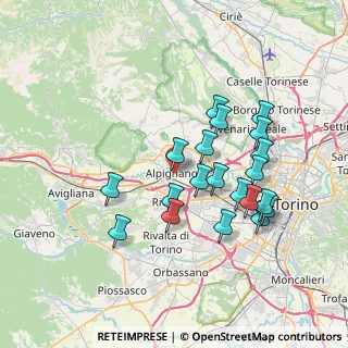 Mappa Via V. Arbarello, 10091 Alpignano TO, Italia (6.8125)