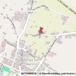 Mappa Via Dante Alighieri, 38A, 15032 Borgo San Martino, Alessandria (Piemonte)