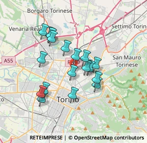 Mappa Via Châtillon, 10155 Torino TO, Italia (2.97222)