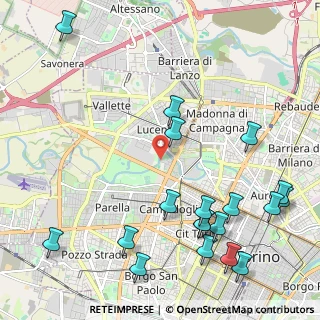 Mappa Via Giosuè Borsi, 10143 Torino TO, Italia (2.76895)