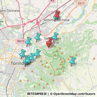 Mappa Via Canua, 10099 San Mauro Torinese TO, Italia (3.91538)