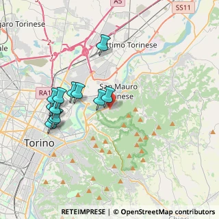 Mappa Via Canua, 10099 San Mauro Torinese TO, Italia (3.72083)