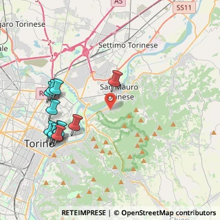 Mappa Via Canua, 10099 San Mauro Torinese TO, Italia (4.64833)