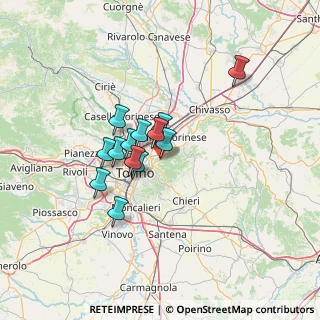 Mappa Via Canua, 10099 San Mauro Torinese TO, Italia (9.65077)