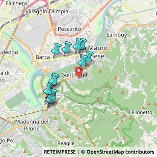 Mappa Via Canua, 10099 San Mauro Torinese TO, Italia (1.60167)