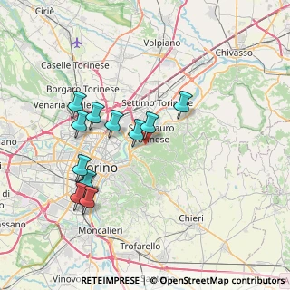 Mappa Via Canua, 10099 San Mauro Torinese TO, Italia (7.24917)