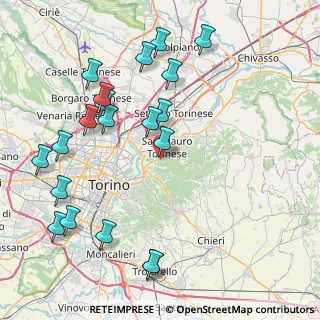 Mappa Via Canua, 10099 San Mauro Torinese TO, Italia (9.5775)