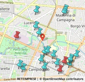 Mappa Via Pianezza, 10100 Torino TO, Italia (1.293)