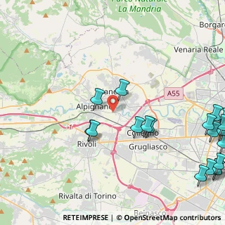 Mappa Via Collegno, 10091 Alpignano TO, Italia (6.457)
