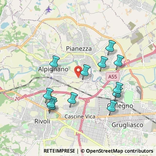 Mappa Via Collegno, 10091 Alpignano TO, Italia (1.97667)