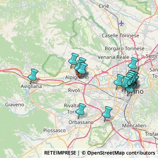 Mappa Strada Bibiana, 10091 Alpignano TO, Italia (8.2845)