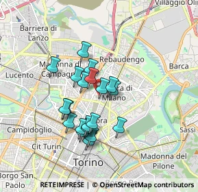 Mappa Via Courmayeur, 10155 Torino TO, Italia (1.4065)