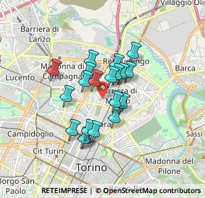 Mappa Via Courmayeur, 10155 Torino TO, Italia (1.2485)