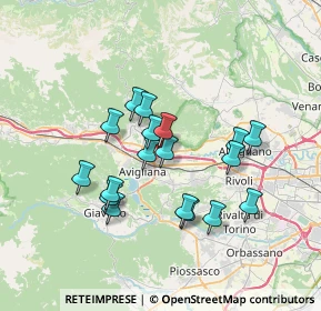 Mappa 10051 Torino TO, Italia (6.04889)