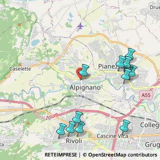Mappa Via Dieci Martiri del Maiolo, 10091 Alpignano TO, Italia (2.56083)