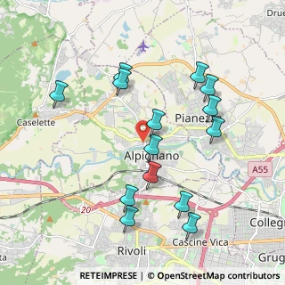 Mappa Via Dieci Martiri del Maiolo, 10091 Alpignano TO, Italia (1.99929)