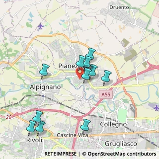 Mappa Via G. Mazzini, 10044 Pianezza TO, Italia (1.76667)