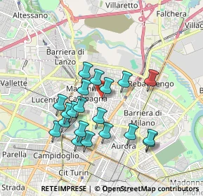 Mappa Via Saorgio, 10147 Torino TO, Italia (1.649)