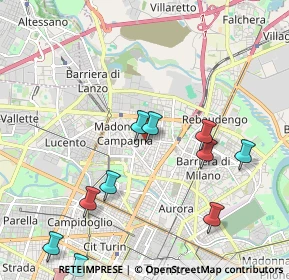 Mappa Via Saorgio, 10147 Torino TO, Italia (2.51364)
