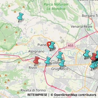 Mappa Via Mascagni, 10044 Pianezza TO, Italia (6.3655)